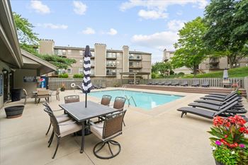 Pool side patio